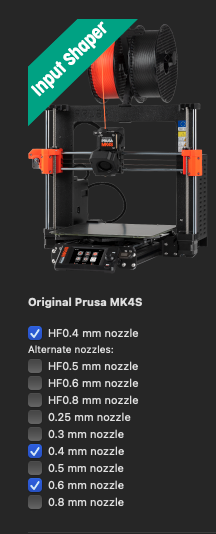 Prusa Mk4S configuration