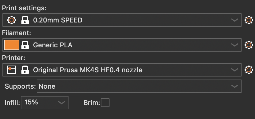 Settings Dropdown