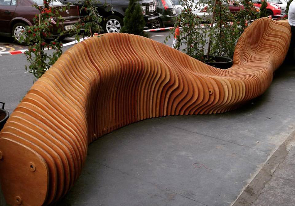 Galway Bench, En Situ in Woodquay Galway